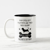 Basset Hund Bester Freund Zweifarbige Tasse (Links)