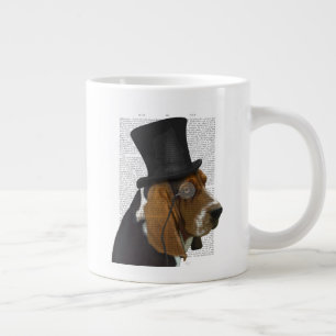 Basset-Hund, Festhund und Hut Jumbo-Tasse