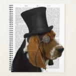 Basset-Hund, Festhund und Hut Planer<br><div class="desc">Basset Hound,  Formal Hound und Hut von FabFunky. Ein Dapper-Basset-Hund mit einem lustigen Tophat und Monokel. | 191410D</div>