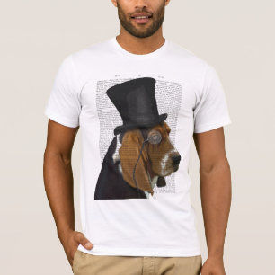 Basset-Hund, Festhund und Hut T-Shirt