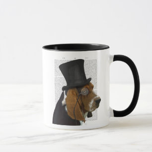 Basset-Hund, Festhund und Hut Tasse