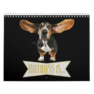 Basset Hund Hund Lover Vintage Hütte Basset Hund Kalender