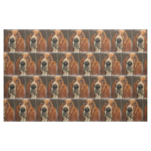 Basset Hund Hunde Rasse Gewebe Stoff (Fat Quarter (45,7 x 55,9 cm))