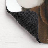 Basset-Hund in Weihnachtsmannmütze Mousepad (Ecke)