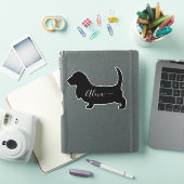 Basset-Hund personalisiert Ihren Namen Aufkleber (iPad Hülle)