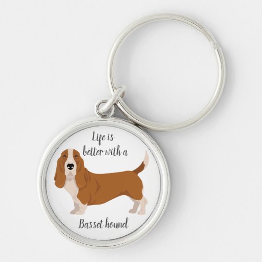 Basset-Hund Schlüsselanhänger (Vorne)