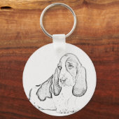 Basset-Hund Schlüsselanhänger (Vorderseite)