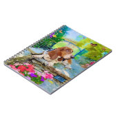 Basset-Hund und Butterfly Notizblock (Linke Seite)
