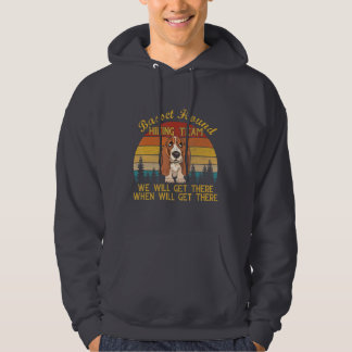 Basset-Hund Wanderteam-Wandergeschenk lustige Hund Hoodie