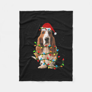 Basset-Hund Weihnachten lustige Basset-Hund-Liebe Fleecedecke