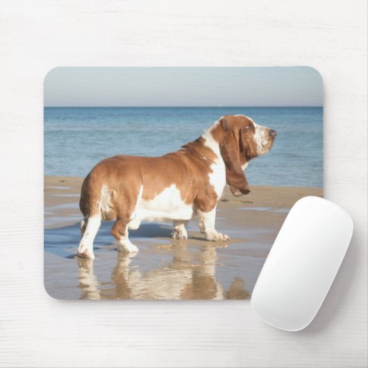 Basset-Hund-Welpen-Computer-Mousepad Mousepad (Mit Mouse)