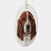 "Basset-Jagdhund " Keramik Ornament (Rechts)