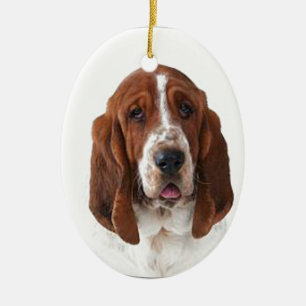 "Basset-Jagdhund " Keramik Ornament