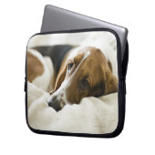 Basset-Jagdhund Laptopschutzhülle (Vorderseite Links)