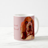 Basset-Jagdhund-Tasse in den hellen Farben Kaffeetasse (VorderseiteRechts)
