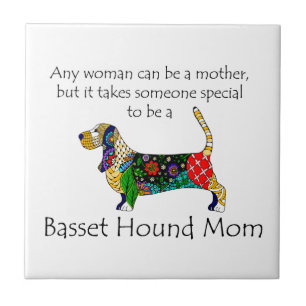 Basset-Mama Fliese