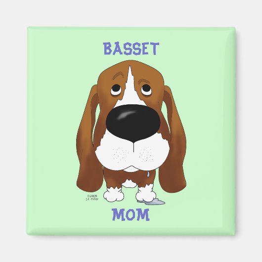 Basset-Mama Magnet (Vorne)