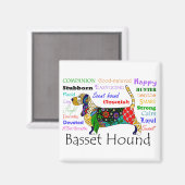 Basset-Merkmale-Magnet Magnet (Vorderseite/Rückseite)