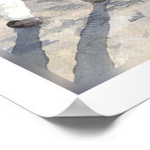 Basset Moon Walk Poster (Ecke)