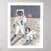 Basset Moon Walk Poster (Vorne)