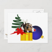 Basset-Reindeer-Postkarte Postkarte (Vorne/Hinten)