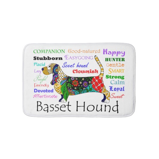 Basset Tracks Bath Mat Badematte (Vorderseite)