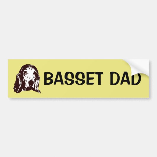 Basset-Vater Autoaufkleber (Vorne)