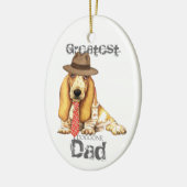 Basset Vater Keramik Ornament (Links)