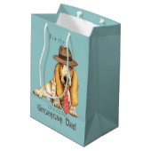 Basset-Vater Mittlere Geschenktüte (Rückseite Schrägansicht)