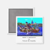 BASSET & WASHINGTON Magnet (Vorderseite/Rückseite)