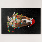 Basset-Weihnachten lustige Basset-Hund-Liebe Puzzle (Horizontal)