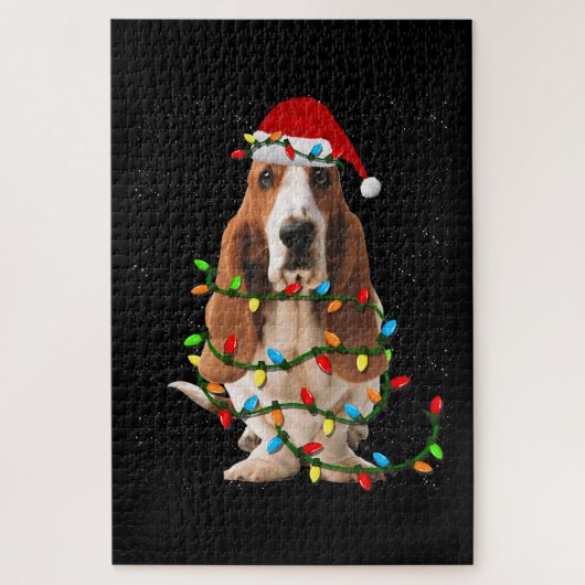 Basset-Weihnachten lustige Basset-Hund-Liebe Puzzle (Vertikal)