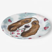 BASSETHOUND PAPPTELLER (Schrägansicht)