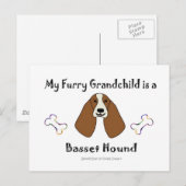 BassetHound Postkarte (Vorne/Hinten)