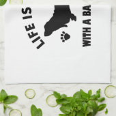 Bassethundeentwurf Geschirrtuch (Gefaltet)