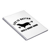 Bassethundeentwurf Notizblock (Rechte Seite)