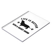 Bassethundeentwurf Notizblock (Linke Seite)