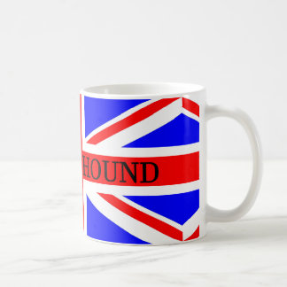 Bassetjagdhundname auf Flagge Kaffeetasse