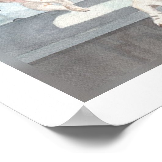 Bassets on Space Shuttle Poster (Ecke)