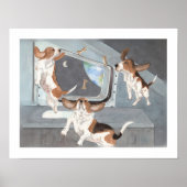 Bassets on Space Shuttle Poster (Vorne)