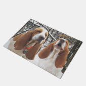 Bassetsnowy-Holz-Tür-Matte Fußmatte (Schrägansicht)