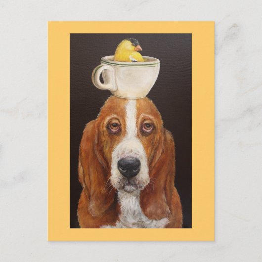 Bassett Balancing Act Postcard Postkarte (Vorderseite)