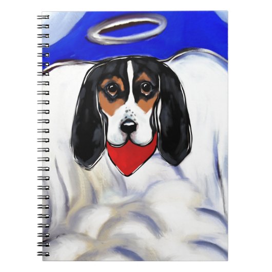 Bassett Hound Angel Notizblock (Vorderseite)
