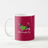 Bassett Hound Christmas Feliz Naughty Dog Kaffeetasse (Links)