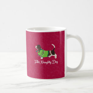 Bassett Hound Christmas Feliz Naughty Dog Kaffeetasse