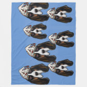 Bassett Hound Fleecedecke (Vorderseite)