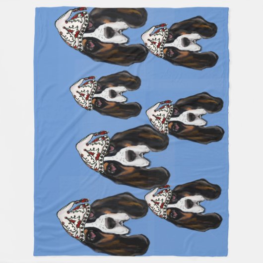 Bassett Hound Fleecedecke (Vorderseite)