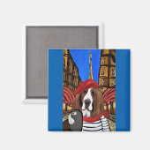 Bassett Hound Selfie Magnet (Vorderseite/Rückseite)