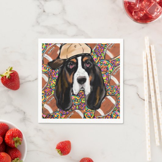 Bassett Hound Serviette (Beispiel)