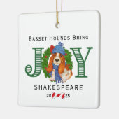 Bassett Hounds Bring Joy Keramikornament (Links)